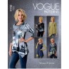 Vogue Sewing Pattern V1733 Misses' Top Round Neckline Shaped Hemline Variations