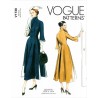 Vogue Sewing Pattern V1738 Misses' Wide-Collar, Fit-and-Flare Vintage Dress