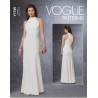 Vogue Sewing Pattern V1748 Misses' Dress With High Pleat Detail Neck Back Zip