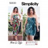 Simplicity Sewing Pattern S9330 Misses' Strapless Jumpsuit and Mini Dress