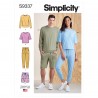 Simplicity Sewing Pattern S9337 Unisex Mix Match Tops Trousers Shorts Sportswear