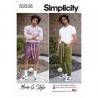 Simplicity Sewing Pattern S9338 Men's Shorts and Cargo Trousers Elastic Waist