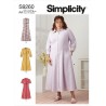 Simplicity Sewing Pattern S9260 Misses' front Dresses with collar Sleeve Option