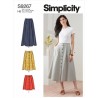 Simplicity Sewing Pattern S9267 Misses' Front Buttoned Soft Pleats Skirts