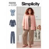 Simplicity Sewing Pattern S9269 Misses' Jacket, Cropped Pull On Trousers, Top