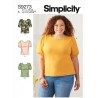 Simplicity Sewing Pattern S9273 Misses' Knit Top Scoop Neck and Sleeve Variation