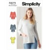 Simplicity Sewing Pattern S9275 Misses' Top Rounded Neckline Sleeve Variations
