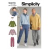 Simplicity Sewing Pattern S9278 Unisex Half Zip Top, Trousers, Snood or Mask