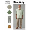 Simplicity Sewing Pattern S9279 Mens Relaxed Shirt In 2 Lengths Sleeve Variation