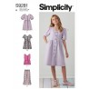 Simplicity Sewing Pattern S9281 Girl's Button Front Dress With Puffed Sleeves