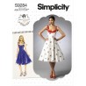Simplicity Sewing Pattern S9284 Misses' Vintage Sweetheart Neckline Dresses