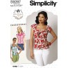 Simplicity Sewing Pattern S9287 Misses Sweetheart Neckline Blouse Button Closing