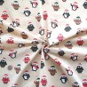 Polycotton Fabric Christmas Club Penguins Festive Jumpers Penguin Xmas Party