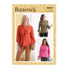 Butterick Sewing Pattern B6813 Misses' Top with Tie Front Detail Sleeve Options