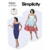 Simplicity Sewing Pattern S9291 Misses Princess Seam Dress With Skirt Variations
