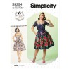 Simplicity Sewing Pattern S9294 Misses Dress With Sleeve Variation Pleated Skirt
