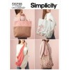 Simplicity Sewing Pattern S9298 Eco Friendly, Roomy Market Totes Bag
