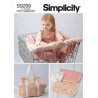Simplicity Sewing Pattern S9299 Baby Accessories Travel Bag For Babies Toddlers
