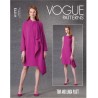 Vogue Sewing Pattern V1773 Misses' Unlined Asymmetric jacket, Dress With Slit