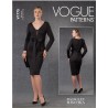 Vogue Sewing Pattern V1775 Misses' Dress Deep V-neck with Sheer Front Inset