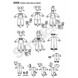 Simplicity Fabric Sewing Pattern 2506 Toddler Costumes