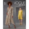 Vogue Sewing Pattern V1780 Misses' Dress Deep V-neck Collar Turning Into Ties