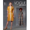 Vogue Sewing Pattern V1781 Misses' Dress With Belt Fitted Bodice Stand Collar