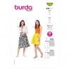 Burda Sewing Pattern 6130 Women's Wrap Skirt Waist Fastening & Length Options
