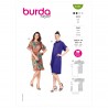 Burda Sewing Pattern 6131 Women's Straight Dresses Collar & Sleeve Variations