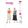 Burda Sewing Pattern 6132 Women's Slip Over Tops Blouses Shirts Neckline Options