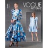Vogue Sewing Pattern V1782 Misses' Dress With Puffed Sleeves Invisible Back Zip