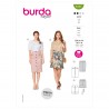 Burda Sewing Pattern 6137 Women's Skirts with Hip Yoke Length & Button Options