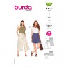 Burda Sewing Pattern 6138 Women's Wide Leg Cropped Trousers Culottes & Shorts