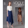 Vogue Sewing Pattern V1787 Misses' Wrap Skirt Asymmetric Front Button Closure