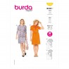 Burda Sewing Pattern 6143 Women's Straight Dresses Optional Belt & Collar Detail
