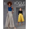 Vogue Sewing Pattern V1789 Misses' High Waisted Trousers Pleats and Pockets