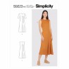 Simplicity Sewing Pattern S9223 Misses' Asymmetric Dress Length, Sleeve Options