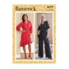 Butterick Sewing Pattern B6779 Misses Dress or Jumpsuit Tie Waist Flounce Detail