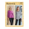 Butterick Sewing Pattern B6788 Misses' Stretch Knit Top Side Gather Hem Options