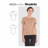 Simplicity Sewing Pattern S9229 Misses' Knit T-shirt With Sleeve Variations