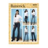 Butterick Sewing Pattern B6800 Misses' Fitted Jeans Slim Skinny Bootcut Trousers