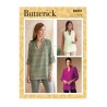 Butterick Sewing Pattern B6801 Misses' Pullover Top Shirt Blouse Pleat Detail