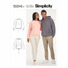 Simplicity Sewing Pattern S9240 Misses' Unisex raglan Sleeve Pullover Shirts