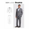 Simplicity Sewing Pattern S9241 Mens' Suit Jacket & Slightly Tapered Trousers