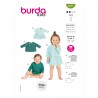 Burda Sewing Pattern 9277 Babies Children Raglan Tops Flounce Skirt Option