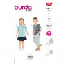 Burda Sewing Pattern 9283 Children Hoodie Hooded T-shirt Jumper Top Unisex