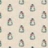 Cotton Rich Linen Look Fabric Christmas Snowman Or Panel Upholstery