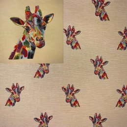 Tapestry Fabric Giraffe or...