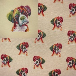 Tapestry Fabric Boxer Dog...