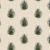 Cotton Rich Linen Look Fabric Christmas Tree Or Panel Upholstery
